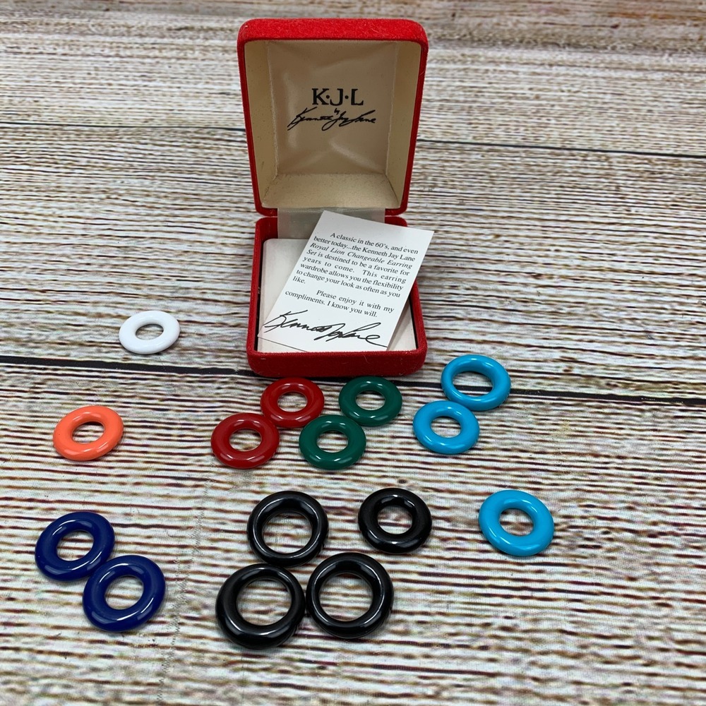 Kjl Kenneth Jay Lane Royal Lion Changeable Earrin… - image 1